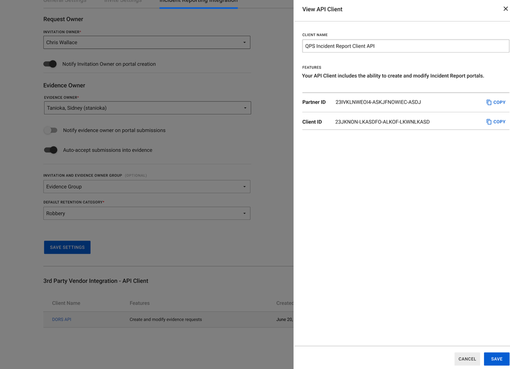 View API Client — simplified read-only presentation
