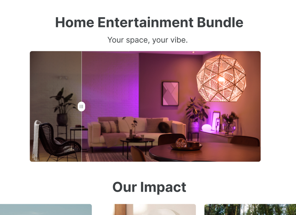 Homepage — with sliders and hotspots